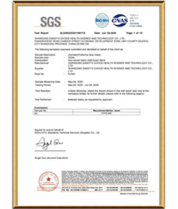 CE SGS EN149 FFP2 Test Report