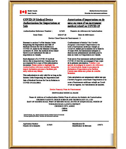 COVID-19 Medical Device Authorizationg for Importation or Sale Health Canada